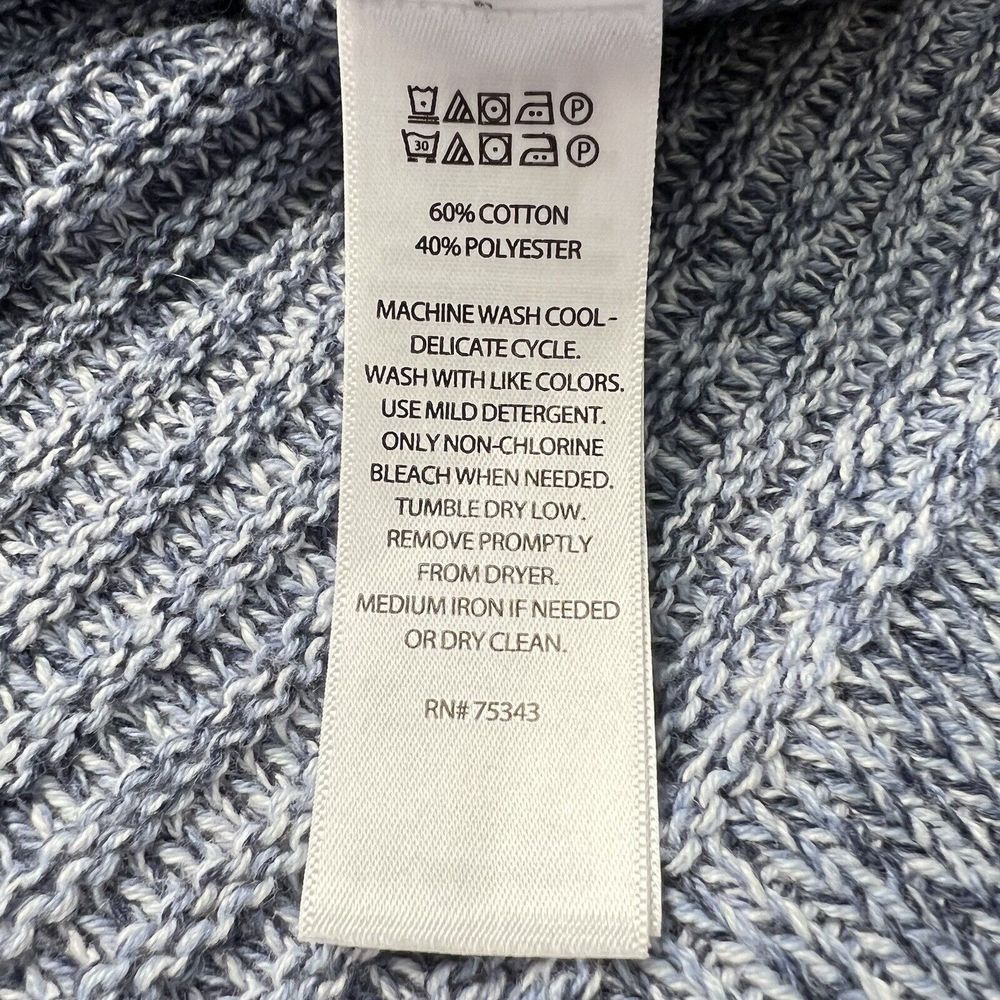 Joie Sweater Womens Size XL Blue Knit Dolman Sleeve Pullover Side Button Hi Low - Picture 9 of 9